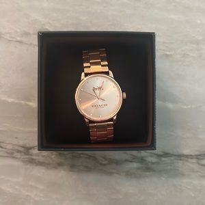 Coach rose gold dial watch - never worn new in box